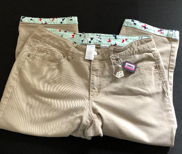 Khaki Dog Capri