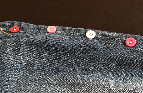 Button Stripe Jeans
